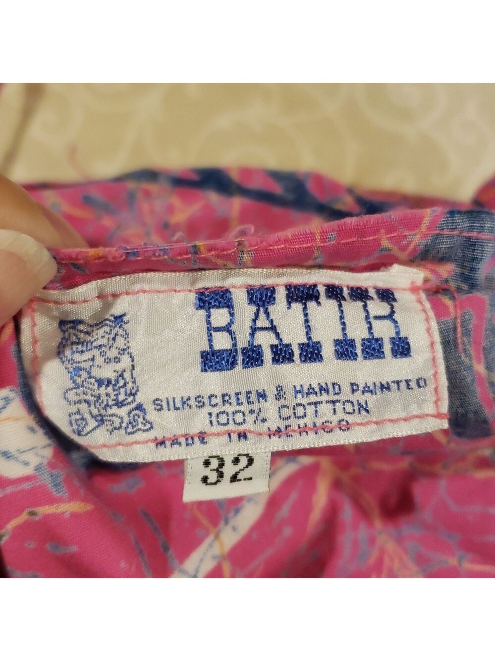 Vintage Mexican Batik Print Skirt - Picture 6 of 6